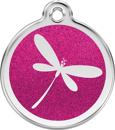 Personalised Glitter Enamel Dragon Pet ID Tag by Red Dingo