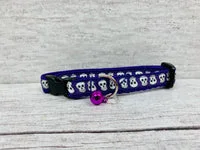 Colourful Skulls Halloween Cat Collar - Handmade in the UK 5