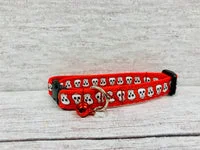 Colourful Skulls Halloween Cat Collar - Handmade in the UK 2