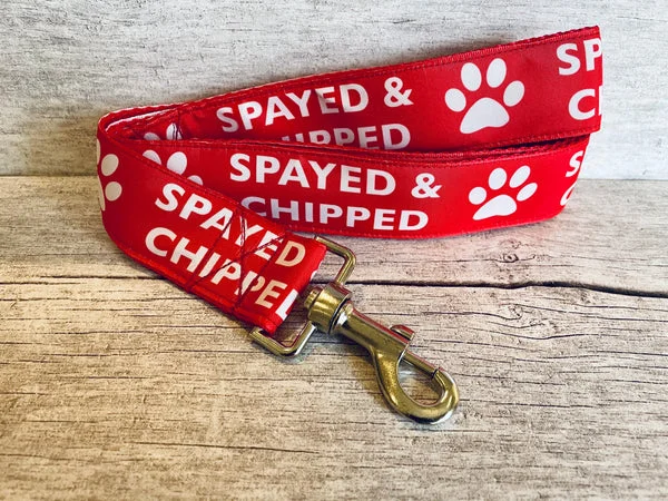 Spayed & Chipped Alert Dog Lead