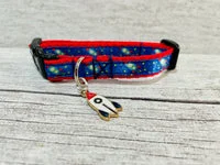 Rocket Space Puppy - Small Dog Collar 6