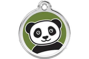 Personalised Red Dingo Panda Enamel Pet ID Tag