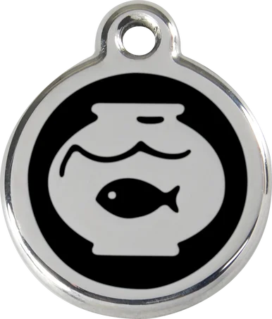 Enamel Fish Bowl Pet ID Tag