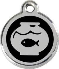 Enamel Fish Bowl Pet ID Tag 1