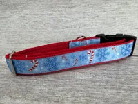 Candy Cane & Snowflakes Christmas Dog Collar 3