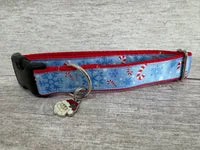 Candy Cane & Snowflakes Christmas Dog Collar 2