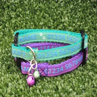 Personalised Cat Collar with Chipped Status 14