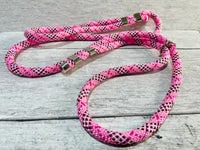 Tartan Pink Dog Rope Lead 2