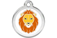 Personalised Red Dingo Lion Enamel Pet ID Tag 1