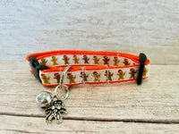 Gingerbread Man Christmas Cat Collar 4