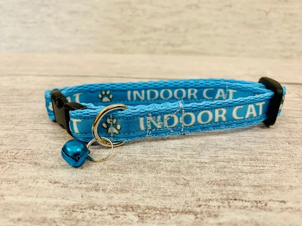 Indoor Cat Collar with Alert Print