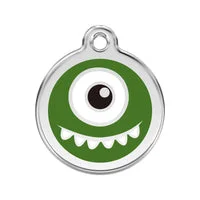 Personalised Red Dingo Monster Enamel Pet ID Tag 2