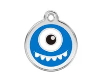 Personalised Red Dingo Monster Enamel Pet ID Tag 1