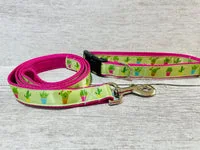 Cactus Ribbon Dog Lead 2