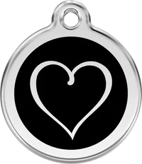 Enamel Tribal Heart Pet ID Tag 1