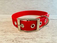 Red Biothane Waterproof Dog Collar 3