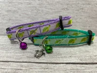 Turtle Print Puppy & Small Dog Collar - Handmade in the UK 1