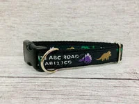 Personalised Dinosaur Dog Collar - Custom Print, Handmade in the UK 1