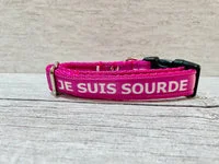 Je Suis Sourde - I'm Deaf Alert Dog Collar 1