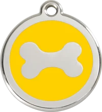 Personalised Red Dingo Enamel Bone Pet ID Tag 11