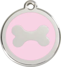 Personalised Red Dingo Enamel Bone Pet ID Tag 7