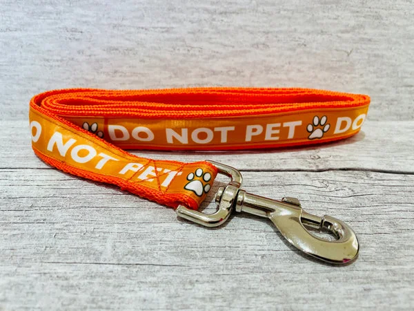 Solid Colour Do Not Pet Alert Dog Lead