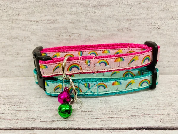 Rainbow Print Puppy Collar