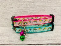 Rainbow Print Puppy Collar 1