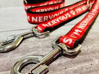 Red Ribbon Nervous Alert Dog Lead 2
