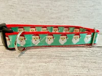 Santa Faces Christmas Themed Dog Collar 2