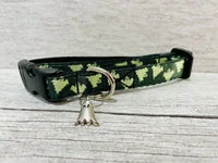 Ghosts Black Halloween Dog Collar 1