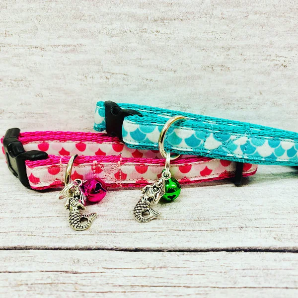 Mermaid Scales Print Puppy & Small Dog Collar